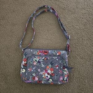 Vera Bradley- Hope Blooms- Gray- Crossbody Bag- RFID- Little Hipster- NWOT